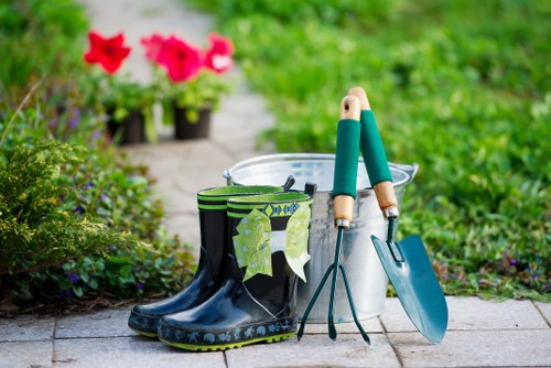 Garden drainage assessment in a Covent Garden courtyard
