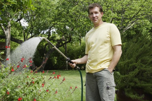 Stylish planting and paving for a central London garden space